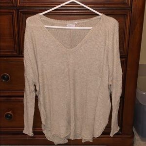 Urban Outfitters tan long sleeve top
